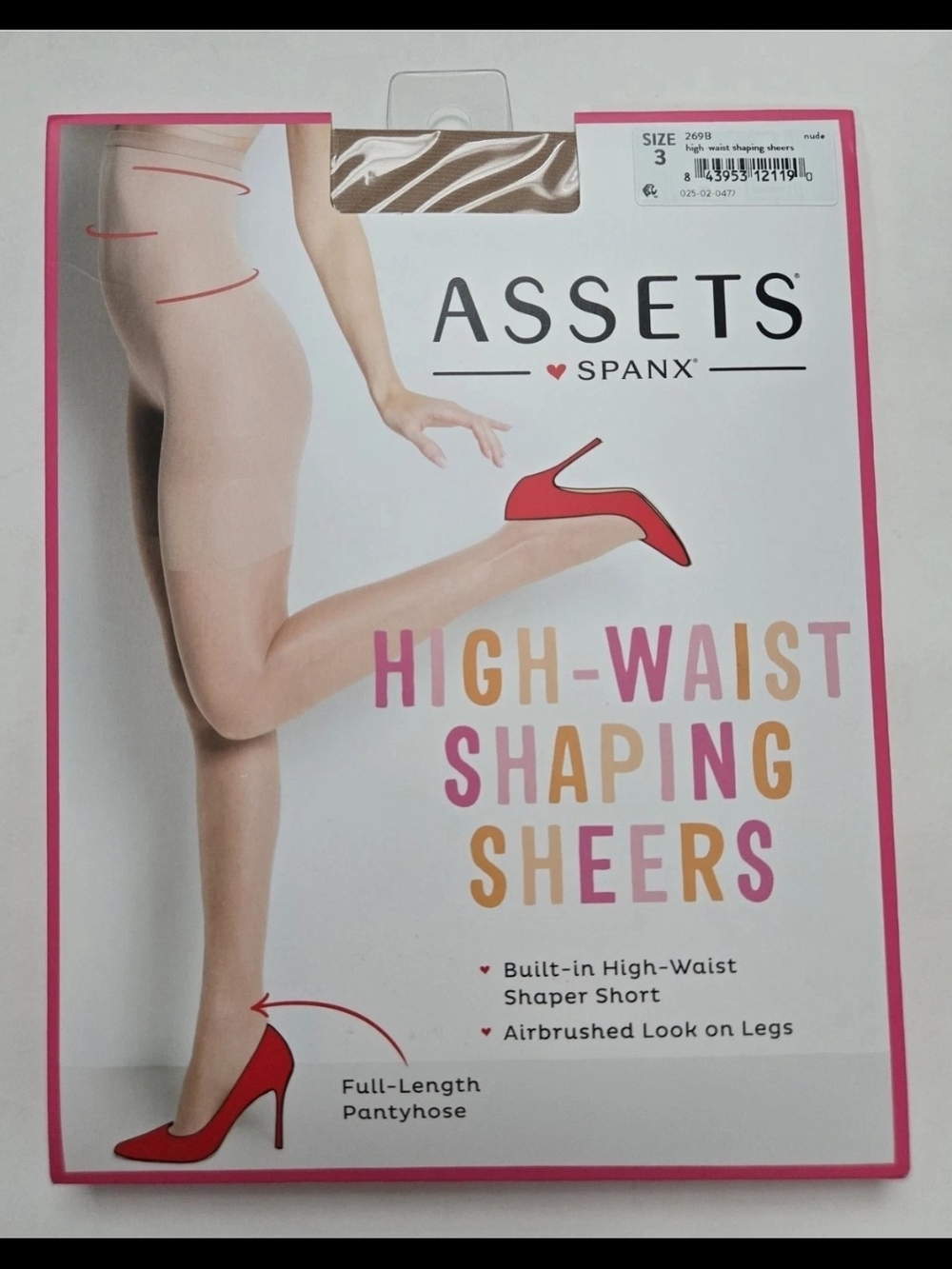 NEW SPANX Assets High-Waist Shaping Sheers Nude Size 3 Full-Length Pantyhose